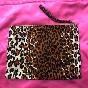 🟦Woman’s Vintage Faux Leopard Print Clutch Brown/Black Leopard Print Wristlet